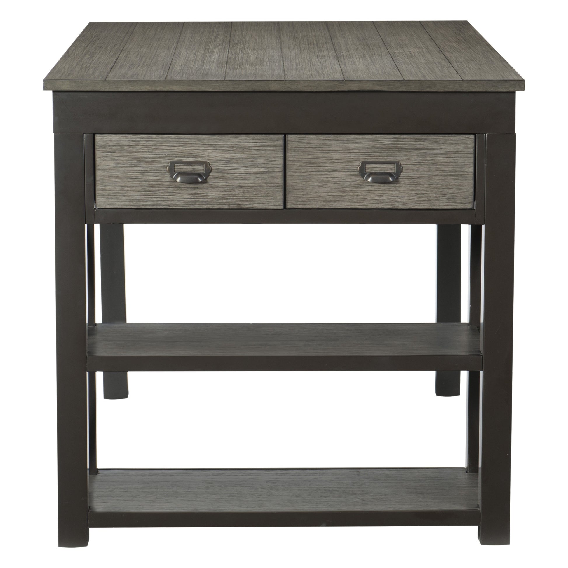 Casual Style Counter Height Dining 5Pc Set Gray Finish Multifunctional Table With 4X Stools Upholstered Cushion Seat Drawers Shelves Table Dining Kitchen Set Gray Seats 4 Dining Room Casual,Industrial Rectangular Dining Table With Chair Wood