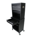 High Capacity Rolling Tool Chest With Wheels And Drawers, 6 Drawer Tool Storage Cabinet Black Black Steel