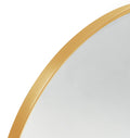 Gold 24*36In Metal Arch Mirror Gold Classic,Mission Mdf Glass Aluminium