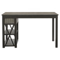 Casual Style Counter Height Dining 4Pc Set Gray Finish Table With Bench And 2X Stools Upholstered Cushion Seat Multifunctional Drawers Shelves Table Dining Kitchen Set Gray Seats 4 Dining Room Casual,Industrial Rectangular Dining Table With Chair And