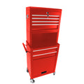 High Capacity Rolling Tool Chest With Wheels And Drawers, 6 Drawer Tool Storage Cabinet Red Red Steel