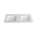 60Inch Solid Surface Double Basin With Mounting Screw White Bathroom Classic,Luxury,Modern Solid Surface Solid Surface