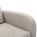 High Back Rocking Chair Nursery Chair .Comfortable Rocker Fabric Padded Seat .Modern High Back Armchair Light Gray Polyester