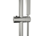 Shower System With Adjustable Slide Bar,16 Inch Ceiling Mounted Square Shower System With Rough In Valve, Brushed Nickel Brushed Nickel Stainless Steel