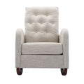 High Back Rocking Chair Nursery Chair .Comfortable Rocker Fabric Padded Seat .Modern High Back Armchair Light Gray Polyester