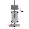 Stainless Steel Commercial Sausage Stuffer,Dual Speed Vertical Sausage Maker 32Lb 15L, Meat Filler With 4 Stuffing Tubes Silver Stainless Steel