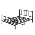 Metal Platform Bed Frame With Headboard And Footboard,Sturdy Metal Frame,No Box Spring Needed Queen Queen Black Metal