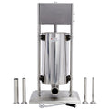 Stainless Steel Commercial Sausage Stuffer,Dual Speed Vertical Sausage Maker 32Lb 15L, Meat Filler With 4 Stuffing Tubes Silver Stainless Steel