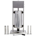 Stainless Steel Commercial Sausage Stuffer,Dual Speed Vertical Sausage Maker 25Lb 12L, Meat Filler With 4 Stuffing Tubes Silver Stainless Steel