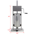 Stainless Steel Commercial Sausage Stuffer,Dual Speed Vertical Sausage Maker 25Lb 12L, Meat Filler With 4 Stuffing Tubes Silver Stainless Steel