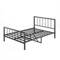 Metal Platform Bed Frame With Headboard And Footboard,Sturdy Metal Frame, No Box Spring Needed Full Full Black Metal