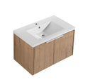Soft Close Doors Bathroom Vanity With Sink,30 Inch For Small Bathroom,30X18 00630 Imo Kd Packing Imitative Oak Bathroom Modern Plywood Plywood