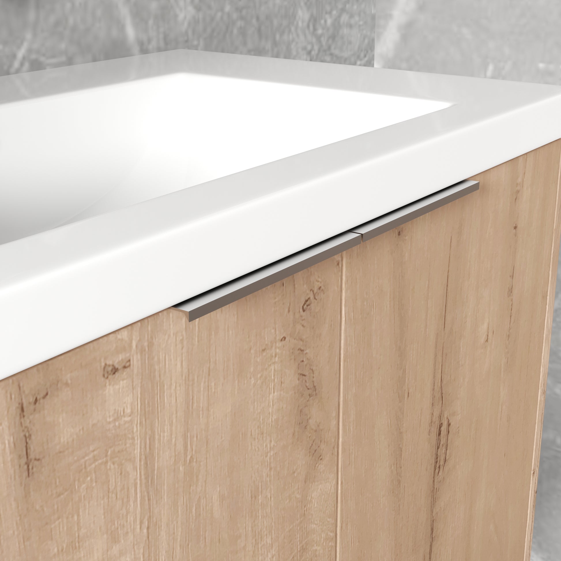 30" Wall Mounted Bathroom Vanity With Sink And Side Cabinet, Soft Close Doors,00112Imo 00630Imo Combination Cabinet Kd Packing Imitative Oak Bathroom Modern Plywood Plywood