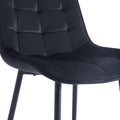 Dining Chair 2Pcs Black Modern Style Technology Suitable For Restaurants, Cafes, Taverns, Offices, Living Rooms, Reception Rooms.Simple Structure, Easy Installation. Black Velvet