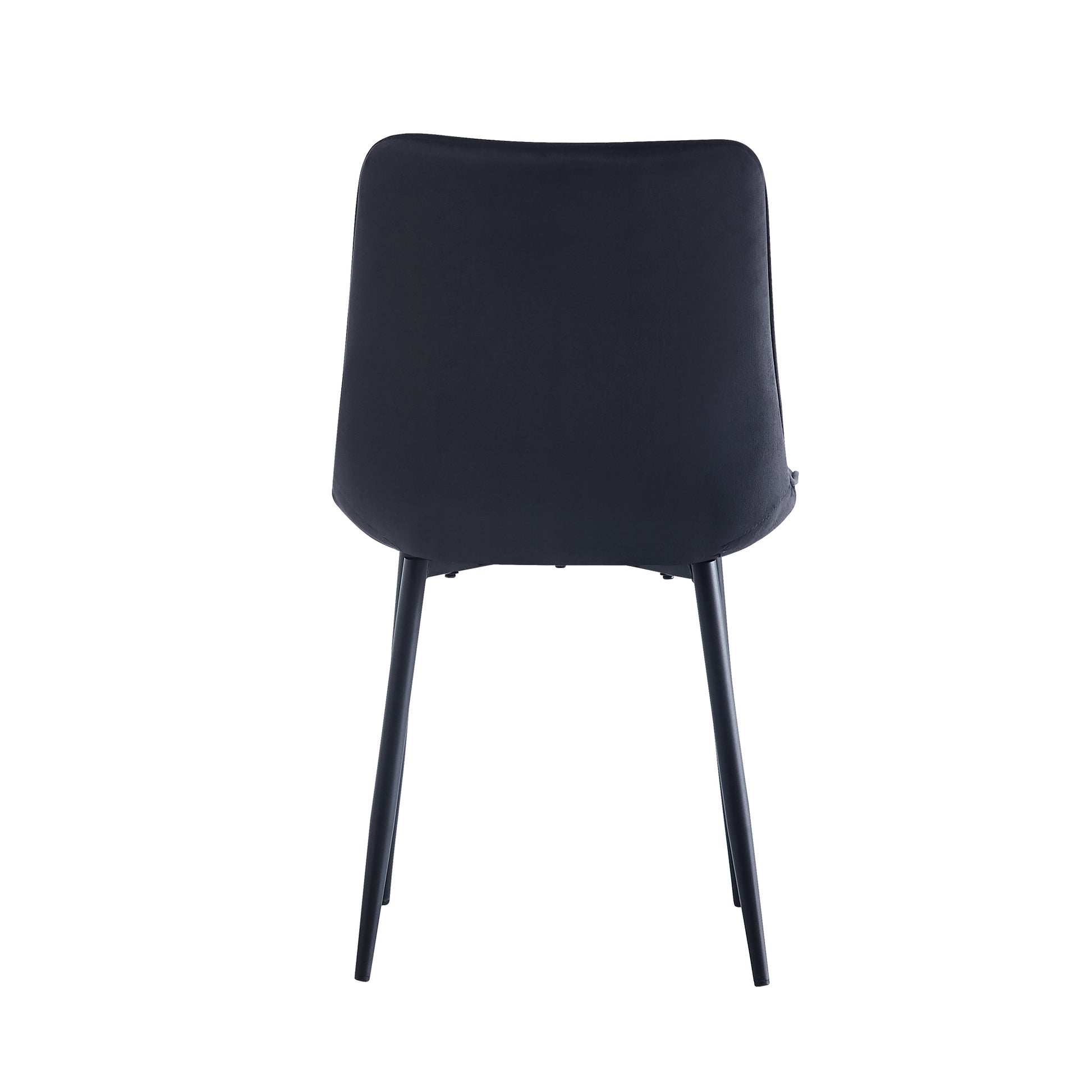 Dining Chair 2Pcs Black Modern Style Technology Suitable For Restaurants, Cafes, Taverns, Offices, Living Rooms, Reception Rooms.Simple Structure, Easy Installation. Black Velvet