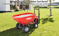 Wheelbarrow Utility Cart Electric Powered Cart 48V28Ah 500W Capacity 500Lbs 230Kg Material Debris Hauler 1000Lbs Towing Red Steel