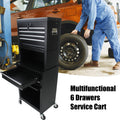 High Capacity Rolling Tool Chest With Wheels And Drawers, 6 Drawer Tool Storage Cabinet Black Black Steel