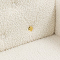 Coolmore Armchair Single Sofa Modern Tufted Upholstered Side Reading Chairs With Arm And Gold Metal Leg For Living Room Bedroom White Teddy White Teddy Foam Teddy