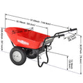 Wheelbarrow Utility Cart Electric Powered 24V Dc 180W Agm Battery 330Lbs 150Kgs Max Capacity Barrel Dump Material Debris Hauler Red Steel