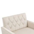 Coolmore Velvet Armchair Single Sofa Modern Tufted Upholstered Side Reading Chairs With Arm And Gold Metal Leg For Living Room Bedroom Beige Beige Foam Velvet