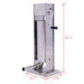 Stainless Steel Commercial Sausage Stuffer,Dual Speed Vertical Sausage Maker 15Lb 7L, Meat Filler With 4 Stuffing Tubes Silver Stainless Steel