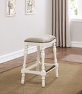 Hamlet Saddle Seat Counter Stool Beige Foam Solid Wood