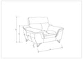 Genuine Leather Chair Brown Foam Leather
