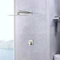 Wall Mounted Shower Faucet In Brushed Nickel Valve Included Brushed Nickel Brass