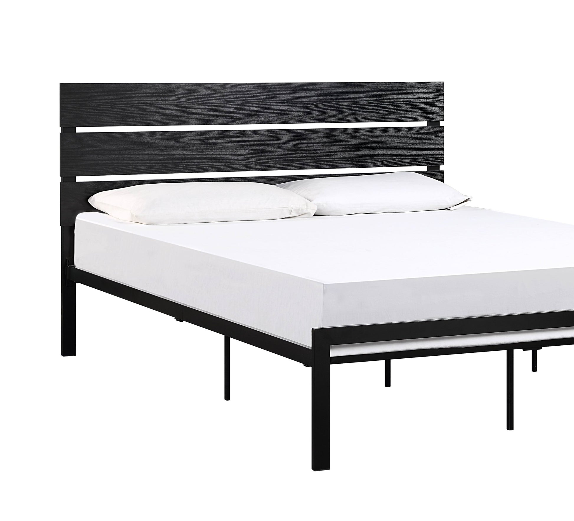 Black Metal Frame Full Size Bed 1Pc Full Black Metal Bedroom Metal