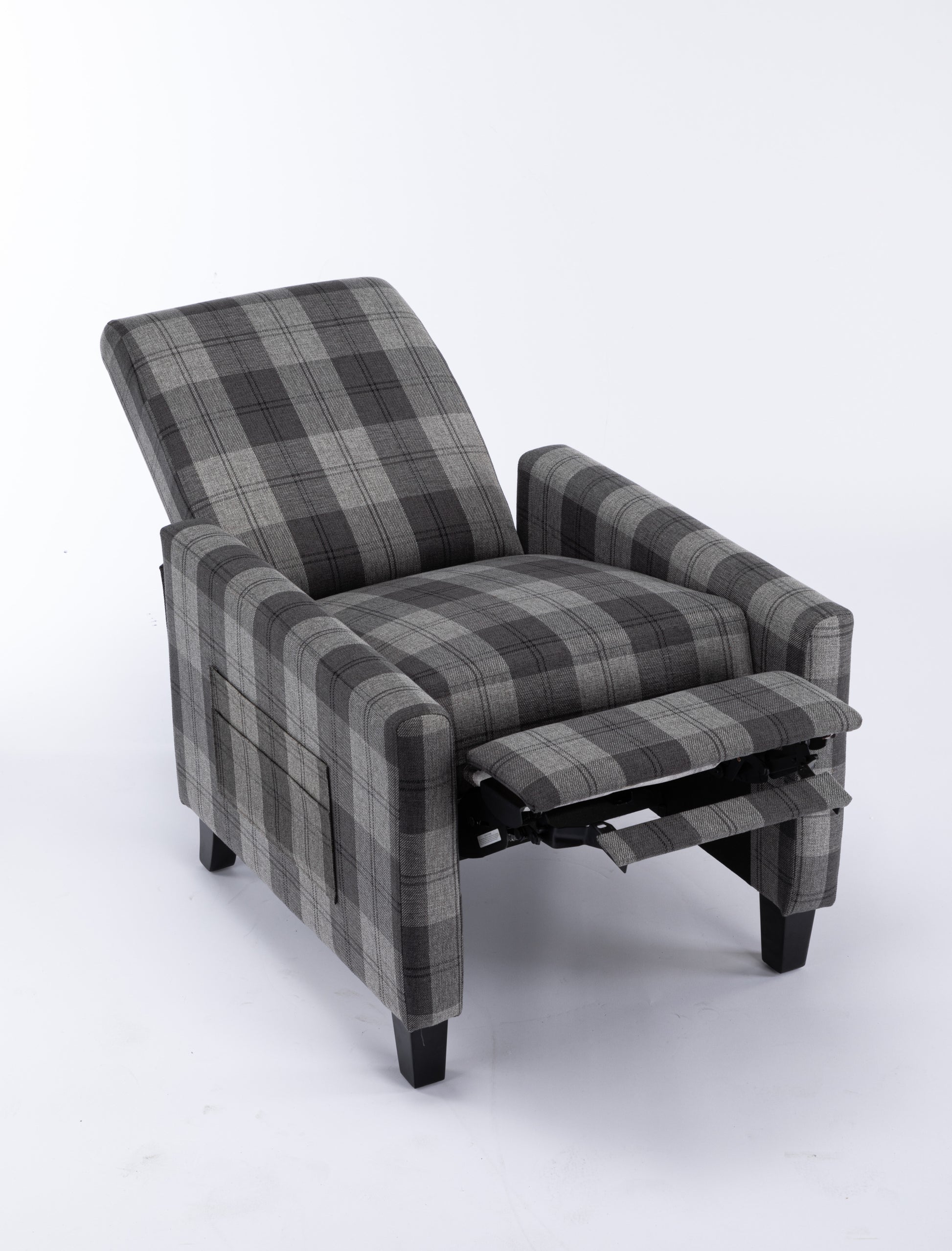 Grey Recline Chair,The Cloth Chair Is Convenient For Home Use, Comfortable And The Cushion Is Soft,Easy To Adjust Backrest Angle Grey Mix Textile