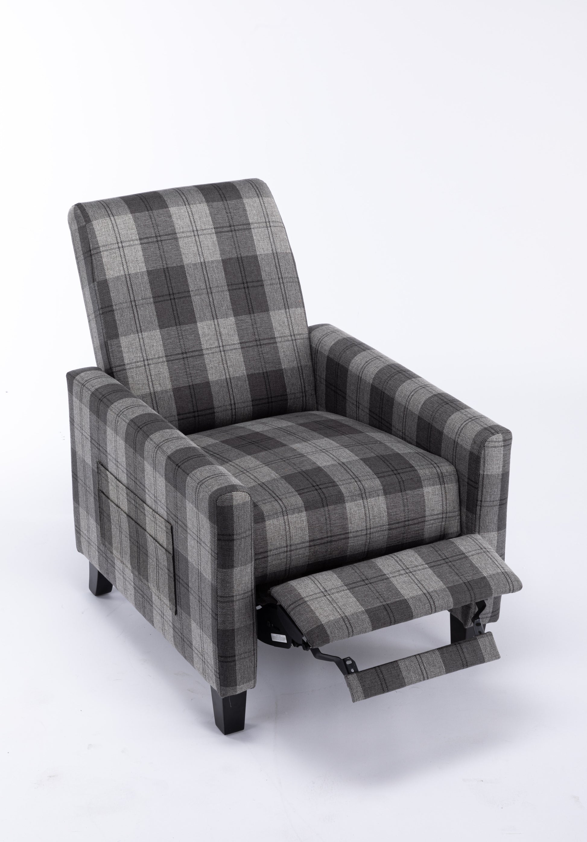 Grey Recline Chair,The Cloth Chair Is Convenient For Home Use, Comfortable And The Cushion Is Soft,Easy To Adjust Backrest Angle Grey Mix Textile