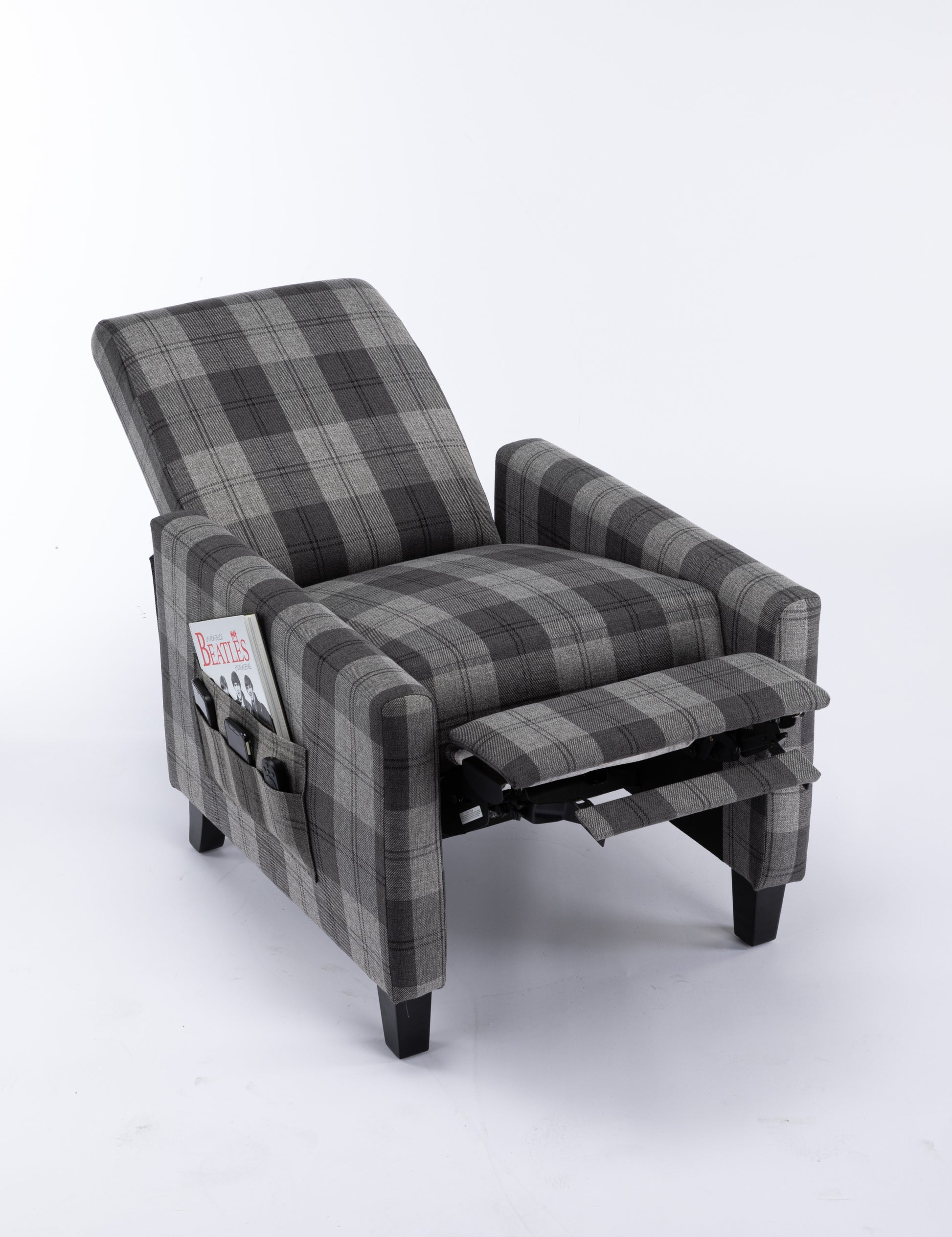 Grey Recline Chair,The Cloth Chair Is Convenient For Home Use, Comfortable And The Cushion Is Soft,Easy To Adjust Backrest Angle Grey Mix Textile