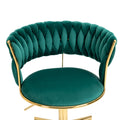 Coolmore Home Office Desk Chair, Vanity Chair, Modern Adjustable Home Computer Executive Chair Swivel Task Chair For Small Space, Living Room, Make Up, Studying Emerald Polyester
