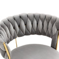 Coolmore Home Office Desk Chair, Vanity Chair, Modern Adjustable Home Computer Executive Chair Swivel Task Chair For Small Space, Living Room, Make Up, Studying Gray Polyester