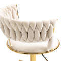 Coolmore Home Office Desk Chair, Vanity Chair, Modern Adjustable Home Computer Executive Chair Swivel Task Chair For Small Space, Living Room, Make Up, Studying Ivory Polyester