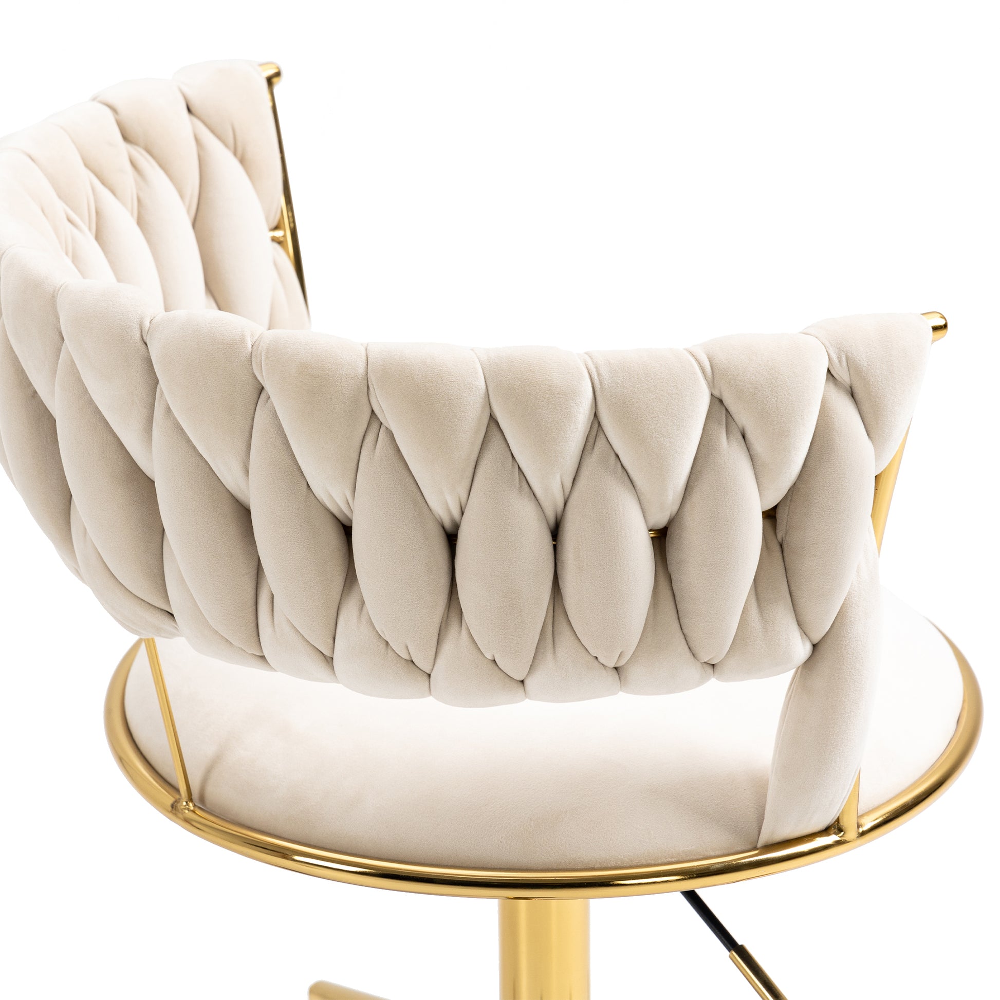 Coolmore Home Office Desk Chair, Vanity Chair, Modern Adjustable Home Computer Executive Chair Swivel Task Chair For Small Space, Living Room, Make Up, Studying Ivory Polyester