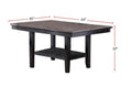 1Pc Dining Table Dark Coffee Finish Kitchen Breakfast Dining Room Furniture Table W Storage Shelve Rubber Wood Coffee Gray Dining Room Contemporary,Modern Rubberwood Solid Wood