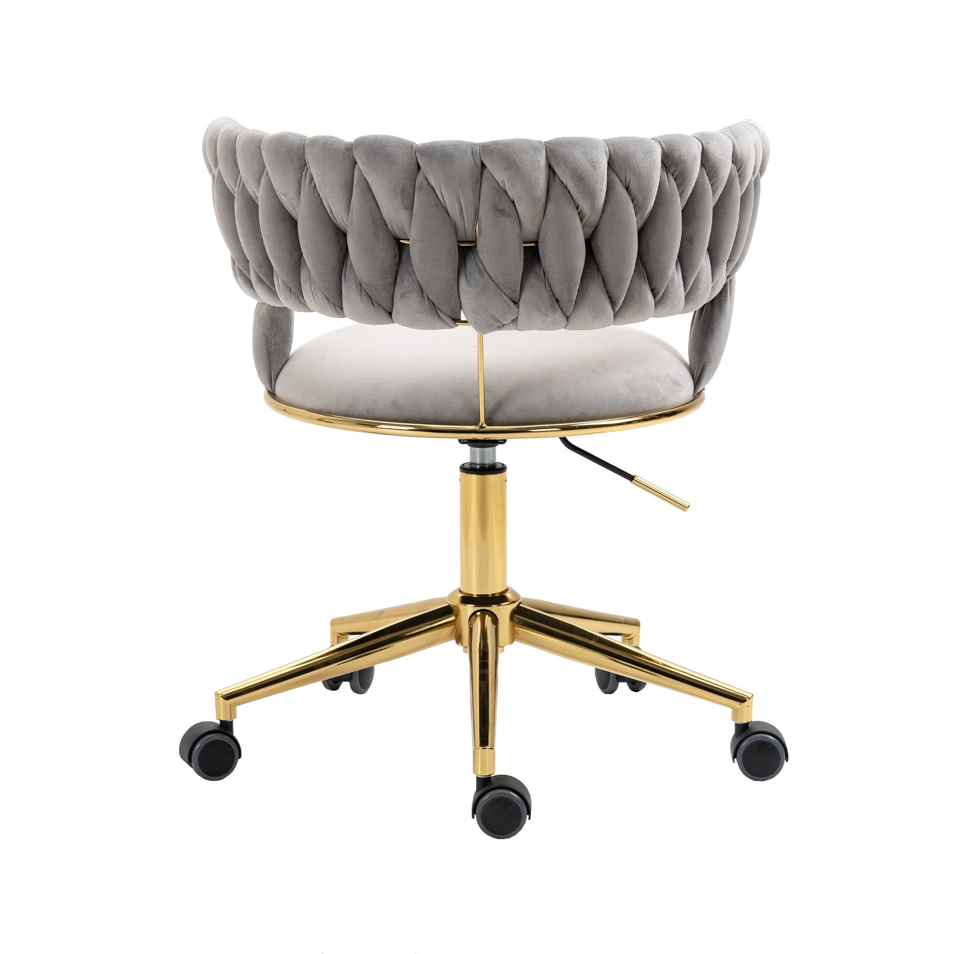 Coolmore Home Office Desk Chair, Vanity Chair, Modern Adjustable Home Computer Executive Chair Swivel Task Chair For Small Space, Living Room, Make Up, Studying Gray Polyester