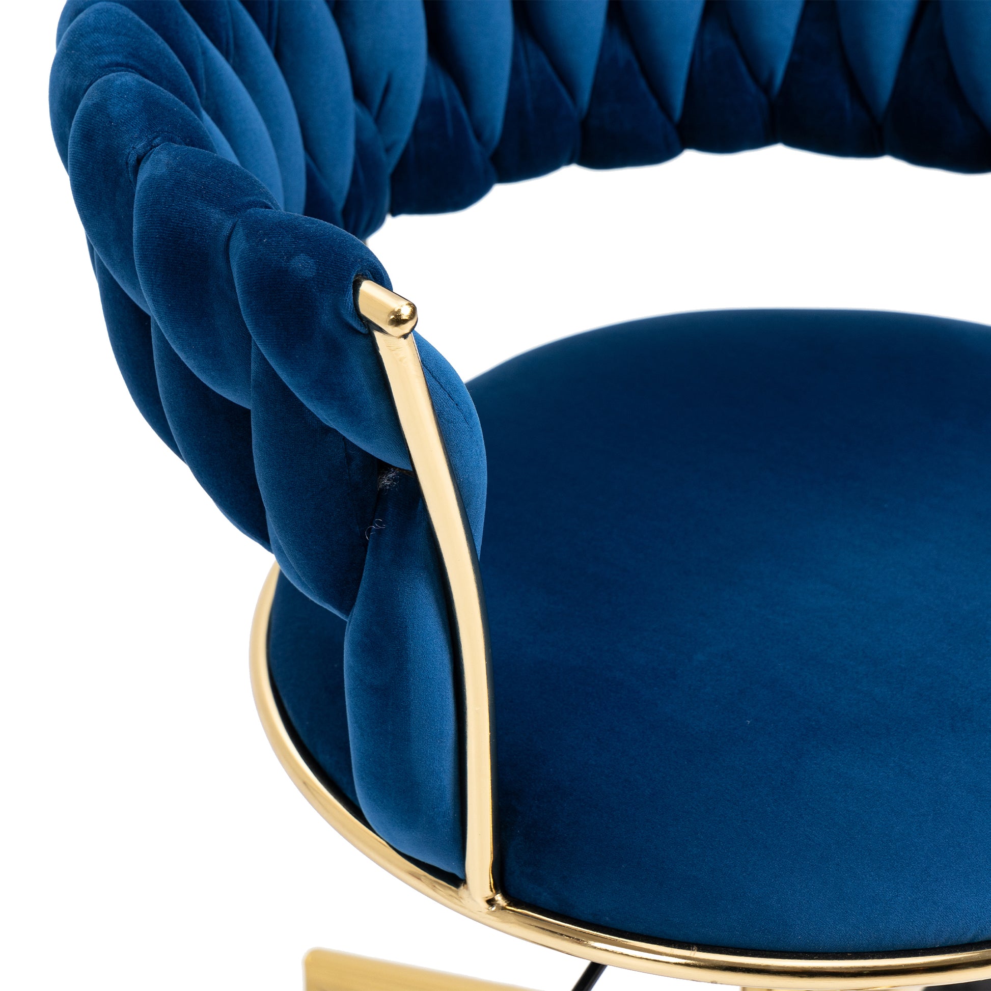 Coolmore Home Office Desk Chair, Vanity Chair, Modern Adjustable Home Computer Executive Chair Swivel Task Chair For Small Space, Living Room, Make Up, Studying Navy Polyester