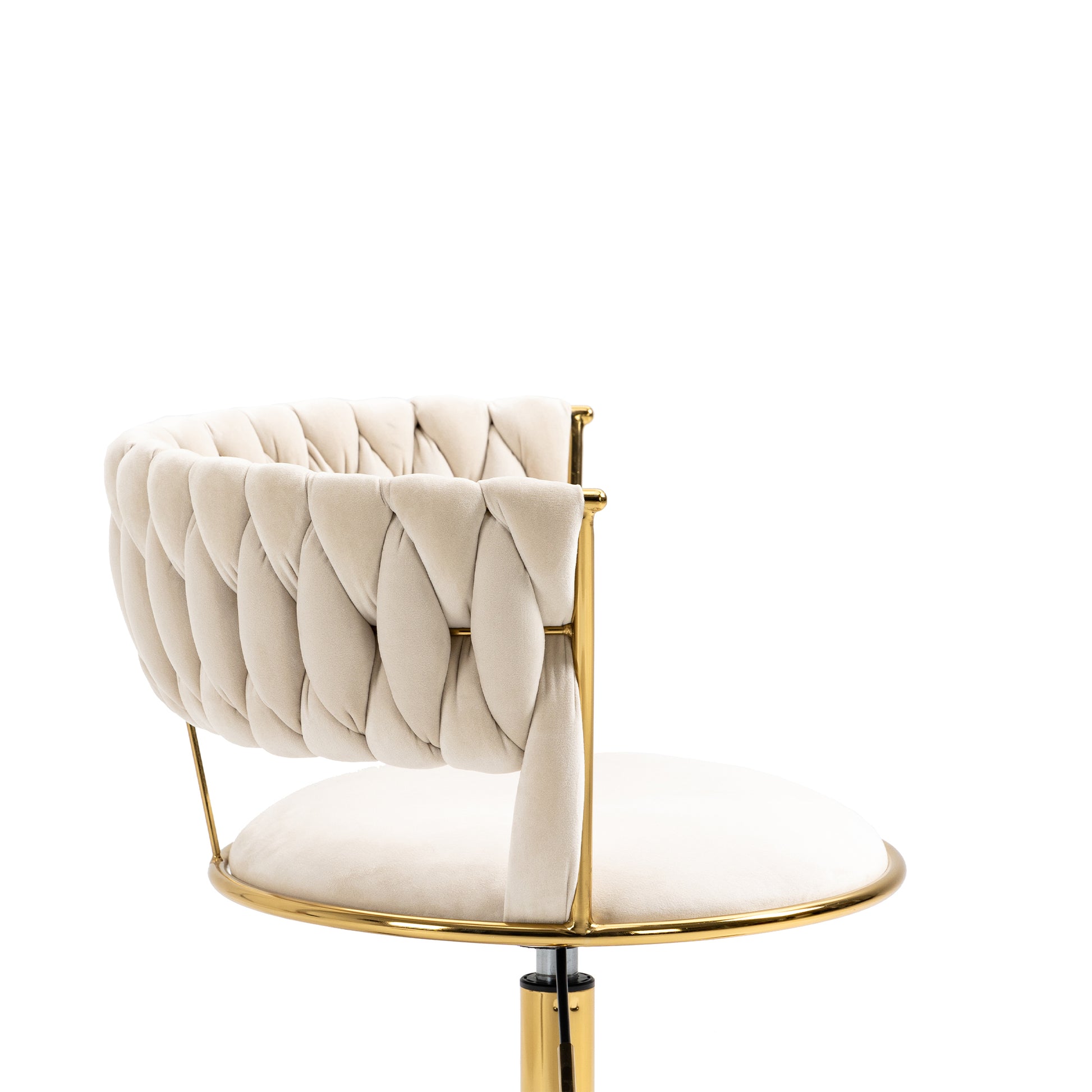 Coolmore Home Office Desk Chair, Vanity Chair, Modern Adjustable Home Computer Executive Chair Swivel Task Chair For Small Space, Living Room, Make Up, Studying Ivory Polyester
