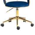 Coolmore Home Office Desk Chair, Vanity Chair, Modern Adjustable Home Computer Executive Chair Swivel Task Chair For Small Space, Living Room, Make Up, Studying Navy Polyester