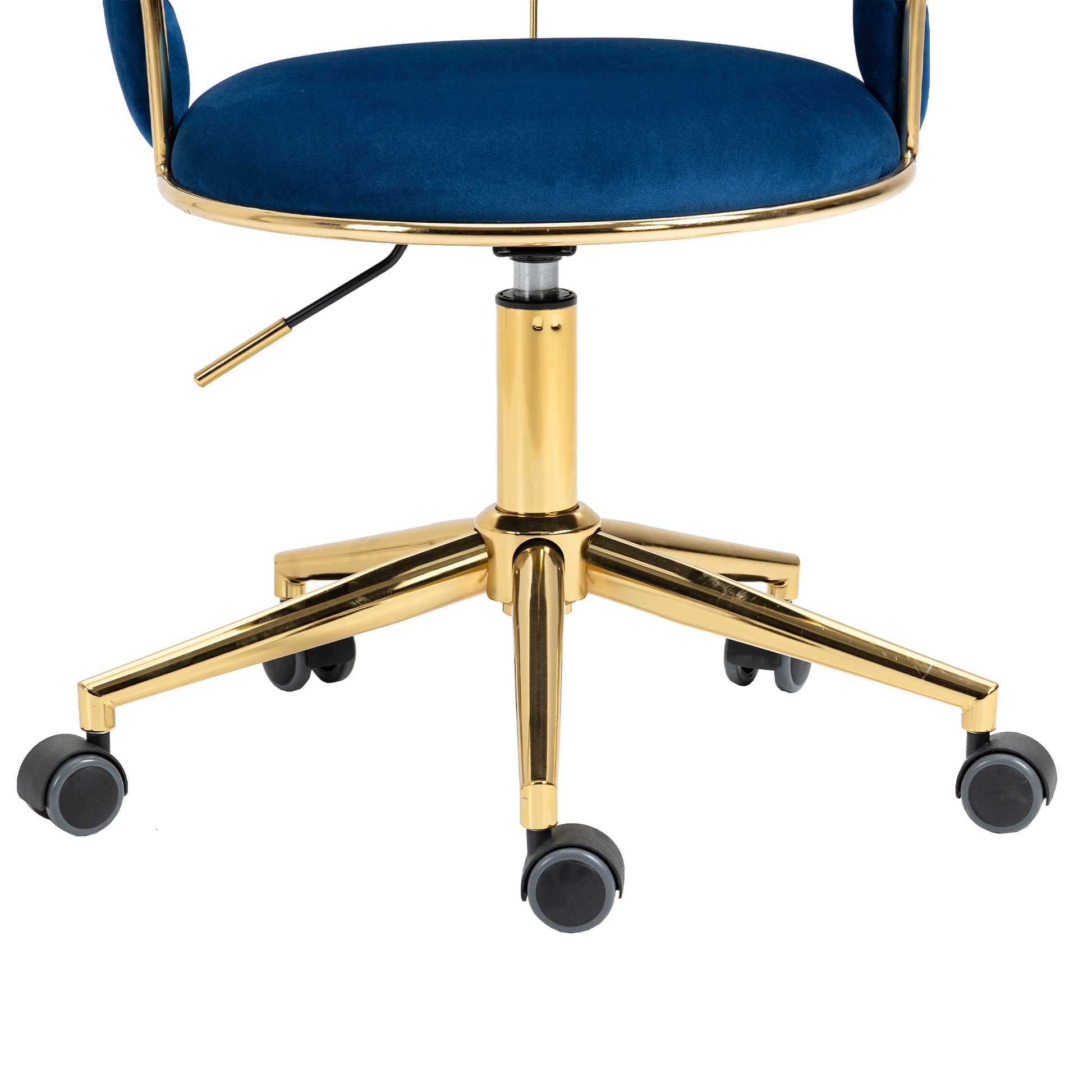 Coolmore Home Office Desk Chair, Vanity Chair, Modern Adjustable Home Computer Executive Chair Swivel Task Chair For Small Space, Living Room, Make Up, Studying Navy Polyester