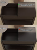 Narrow Sided Table With Drawers And Bottom Partition In Flip Over Design Brown Brown Mdf