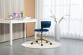 Coolmore Home Office Desk Chair, Vanity Chair, Modern Adjustable Home Computer Executive Chair Swivel Task Chair For Small Space, Living Room, Make Up, Studying Navy Polyester