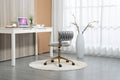 Coolmore Home Office Desk Chair, Vanity Chair, Modern Adjustable Home Computer Executive Chair Swivel Task Chair For Small Space, Living Room, Make Up, Studying Gray Polyester