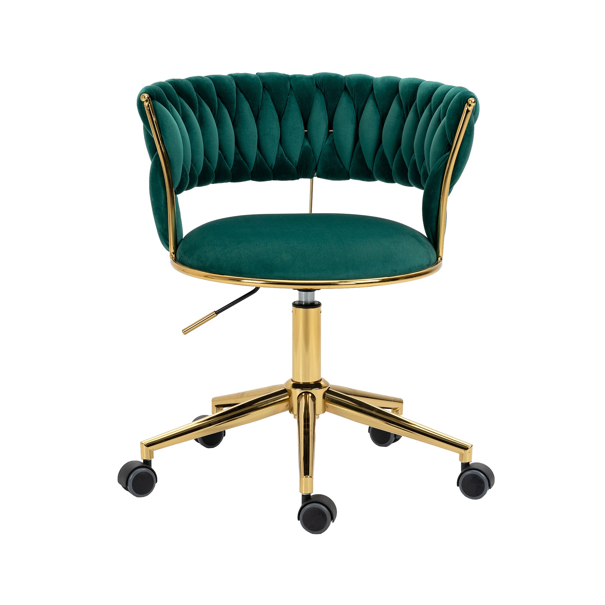 Coolmore Home Office Desk Chair, Vanity Chair, Modern Adjustable Home Computer Executive Chair Swivel Task Chair For Small Space, Living Room, Make Up, Studying Emerald Polyester