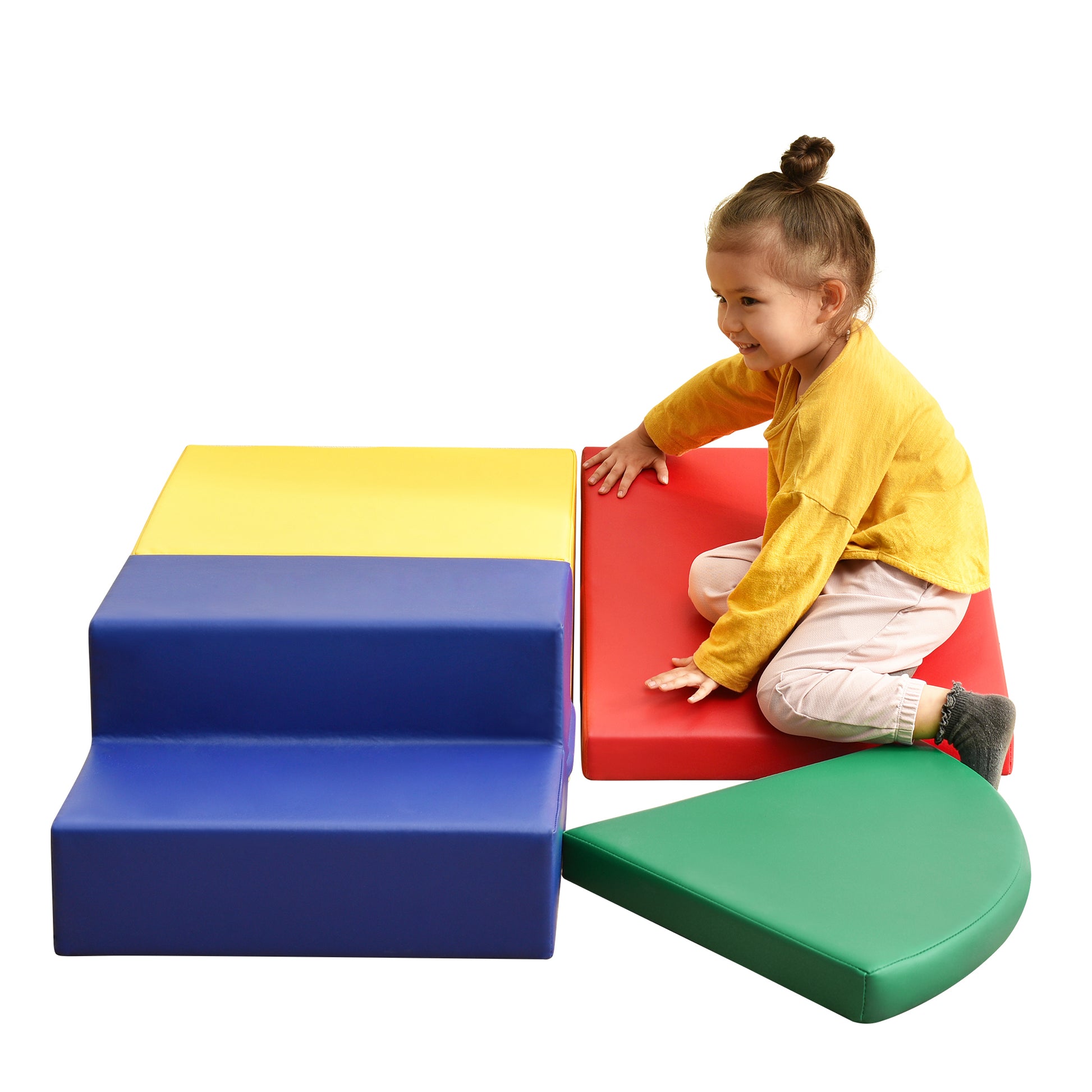 Soft Climb And Crawl Foam Playset, Safe Soft Foam Nugget Block For Infants, Preschools, Toddlers, Kids Crawling And Climbing Indoor Active Play Structure Colorful Foam