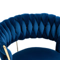 Coolmore Home Office Desk Chair, Vanity Chair, Modern Adjustable Home Computer Executive Chair Swivel Task Chair For Small Space, Living Room, Make Up, Studying Navy Polyester