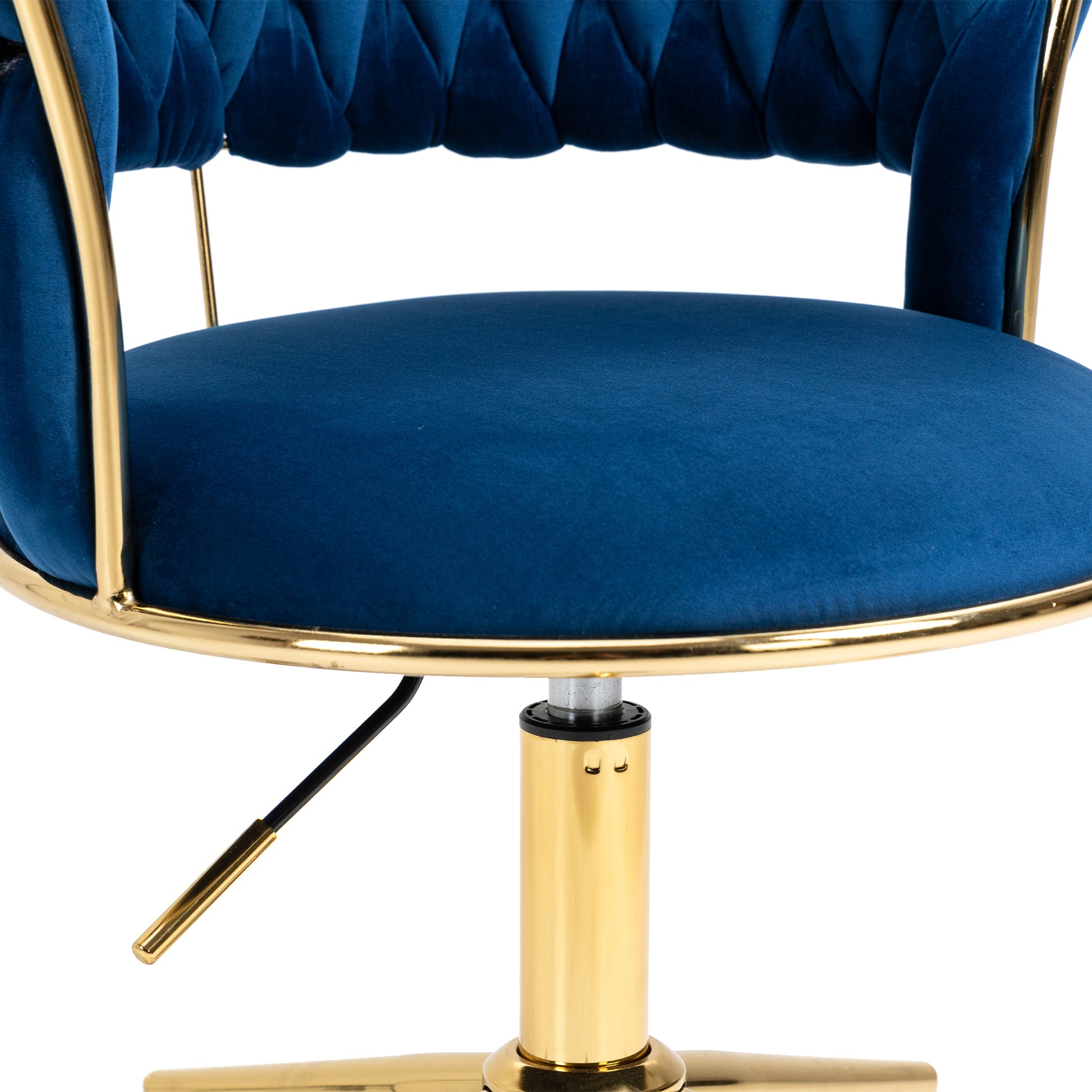 Coolmore Home Office Desk Chair, Vanity Chair, Modern Adjustable Home Computer Executive Chair Swivel Task Chair For Small Space, Living Room, Make Up, Studying Navy Polyester