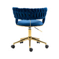Coolmore Home Office Desk Chair, Vanity Chair, Modern Adjustable Home Computer Executive Chair Swivel Task Chair For Small Space, Living Room, Make Up, Studying Navy Polyester